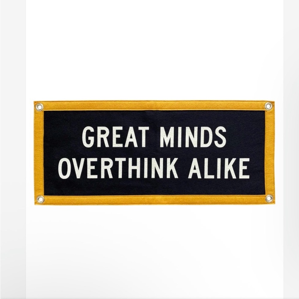 Oxford Pennant Holy Smokes Banner Great Minds Overthink Alike Flag